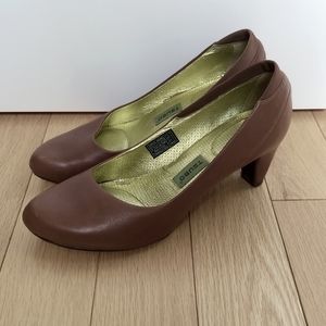Tsubo brown leather heels size 9